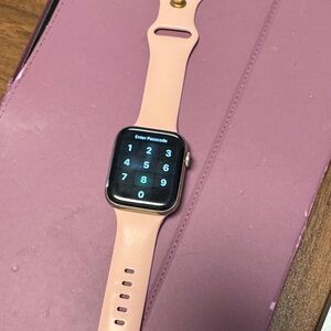 Apple Smartwatch with Light Pink Band